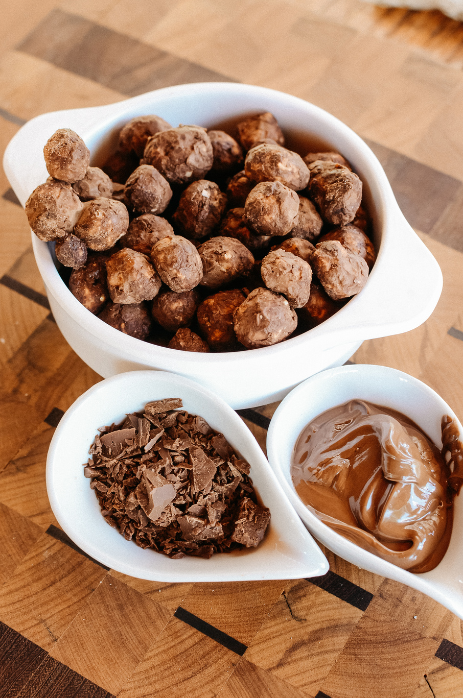 Sweet chocolate and hazelnut popcorn